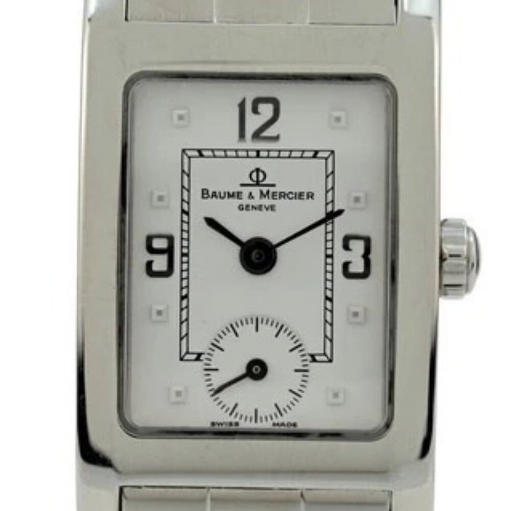 Baume & Mercier 20mm Ladies Hampton White Dial Swiss Quartz Watch Ref: MV045139!